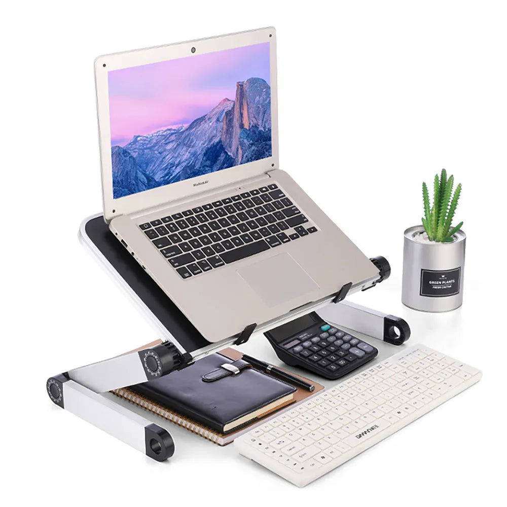 Adjustable laptop desk table stand with mouse pad - Your Choice Central