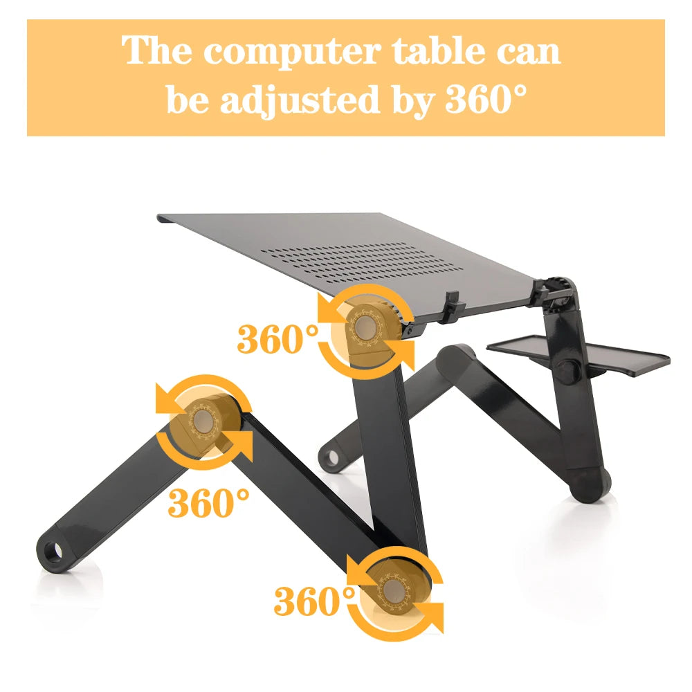 Adjustable laptop desk table stand with mouse pad - Your Choice Central