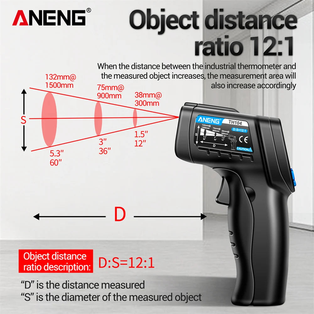 TH104 Infrared Hand held Temperature Gun-50~550℃ IR laser Sensor Thermometer ThermalImager VAS creen Meter Pyrometer Tool - Your Choice Central