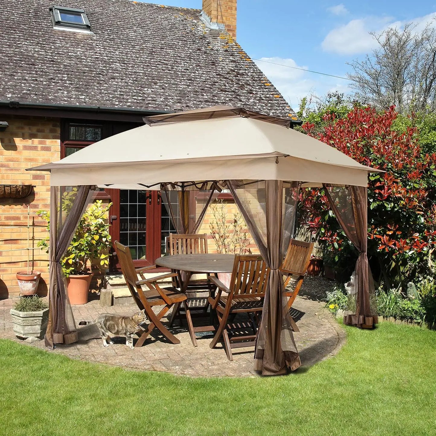 Cool Spot 11x11 Pop-Up Instant Gazebo with Mosquito Netting