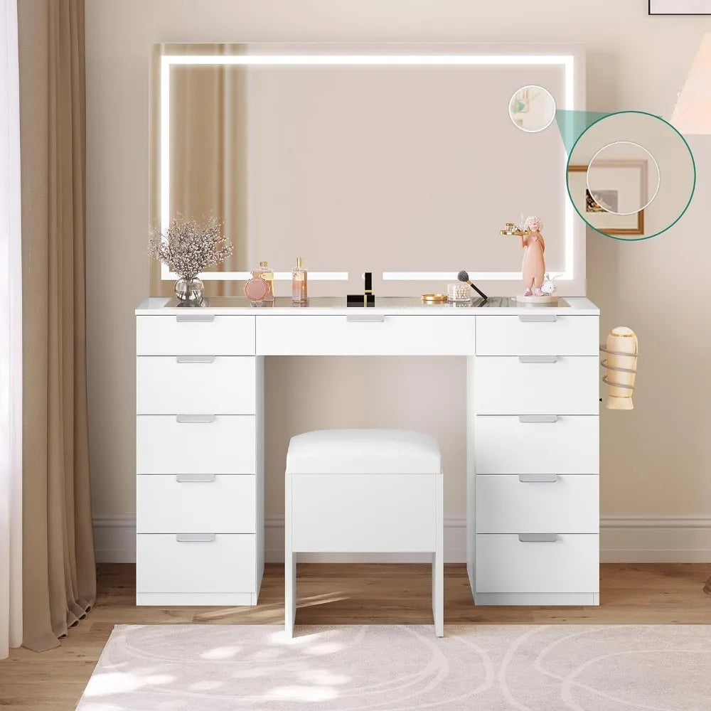 Glass Top Vanity