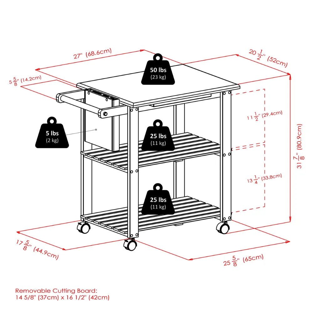 2023 NEW Winsome Wood Mario utility kitchen cart - Your Choice Central