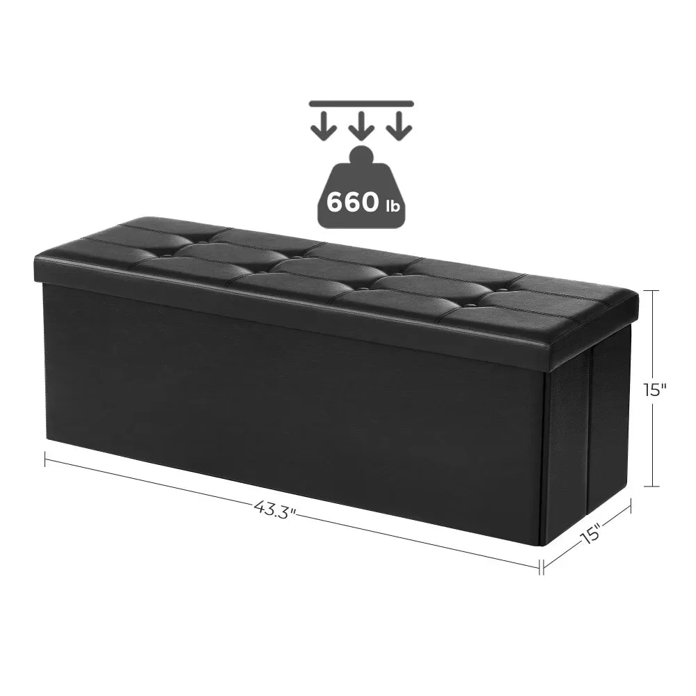 43" Storage Ottoman Bench