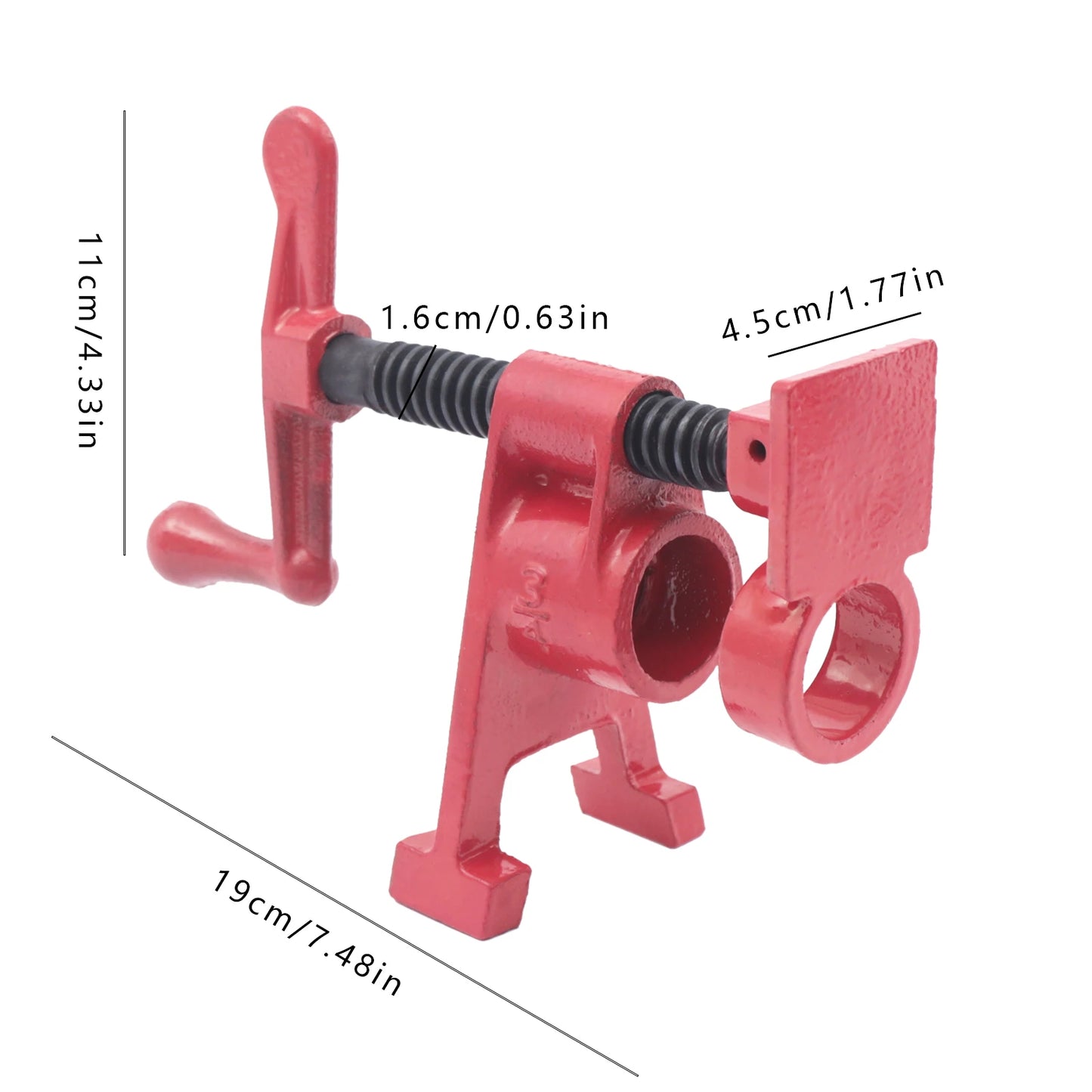 4-Pack 3/4" Pipe Clamps - Your Choice Central