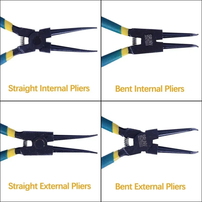 4, 7 " Circlip Pliers Internal External Staight Bent puller - Your Choice Central