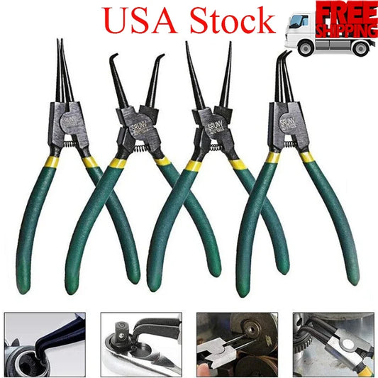 4, 7 " Circlip Pliers Internal External Staight Bent puller - Your Choice Central