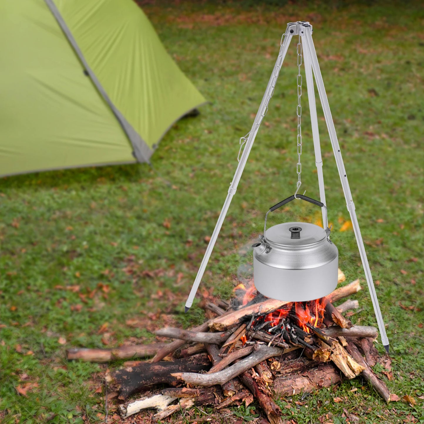 Campfire Tripod for Hanging Pot / Grill Rack