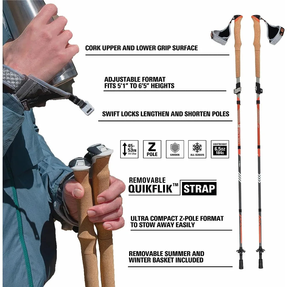 Terrain Alpha Vertex carbon trekking Z poles - Your Choice Central