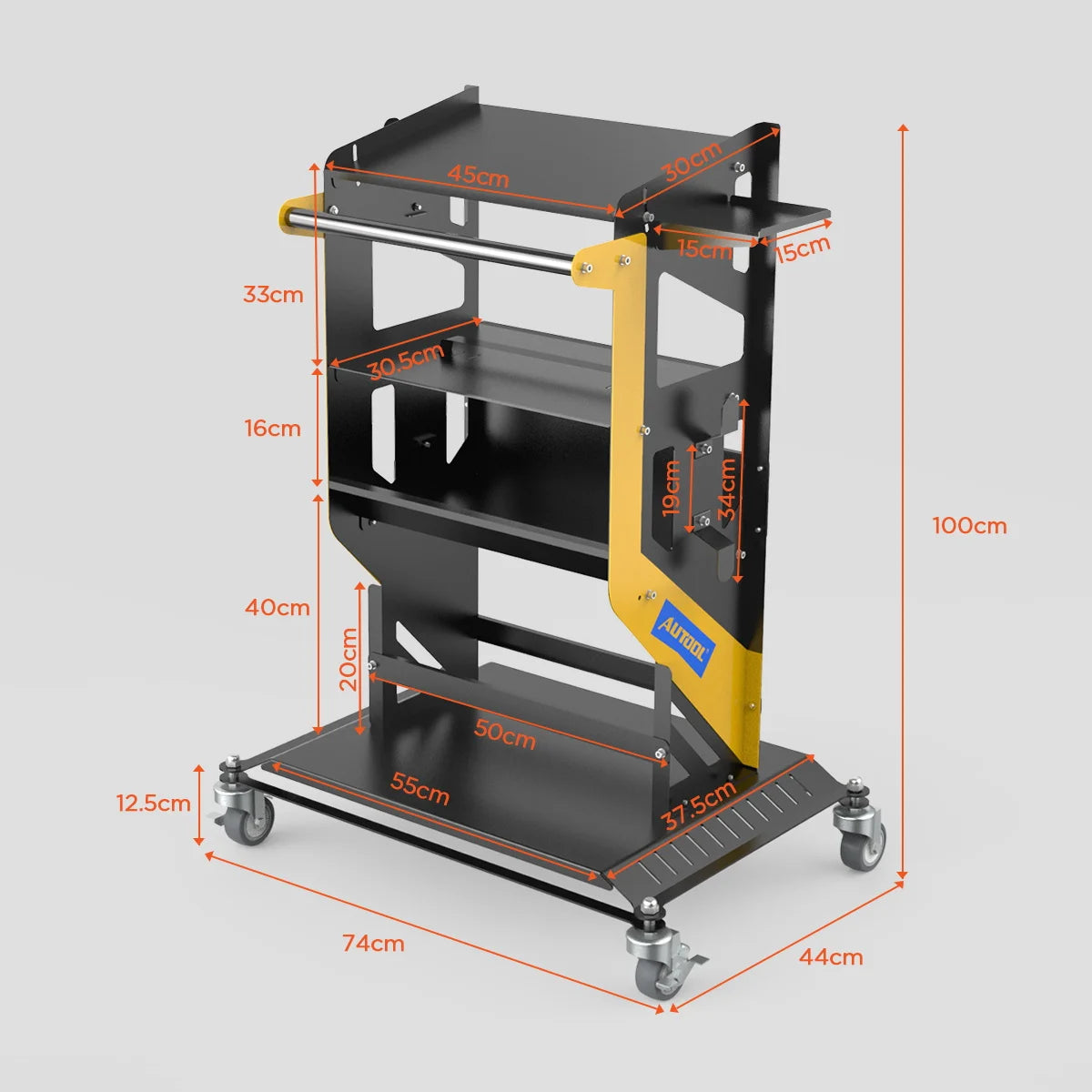 AUTOOL 3X Tier Rolling Tool Cart