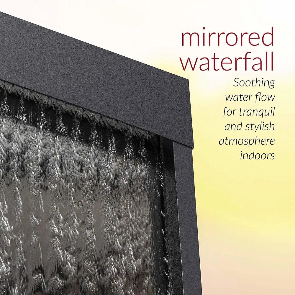 Mirrored floor waterfall fountain - Your Choice Central