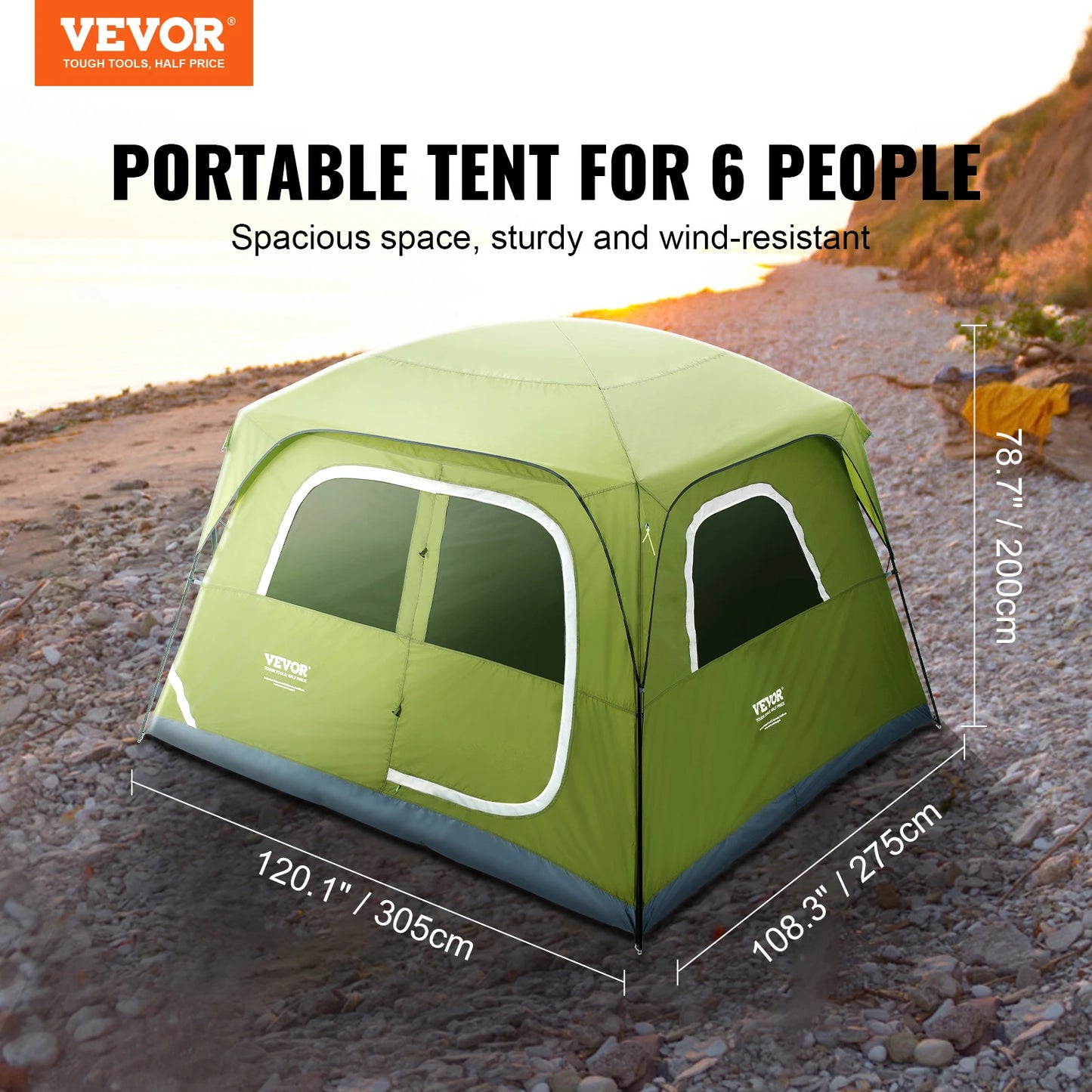 6 Person family tent with carrying Bag - Your Choice Central