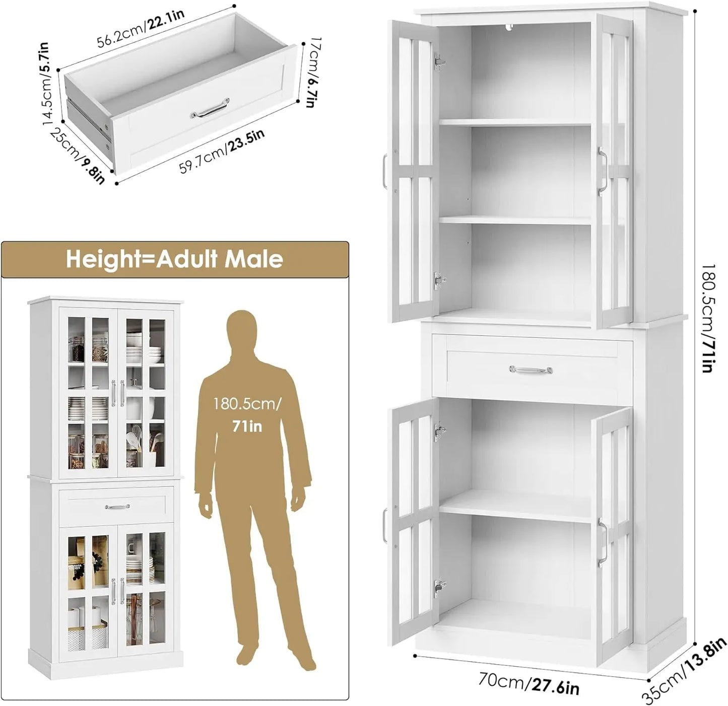 71''Tall Kitchen Cabinet